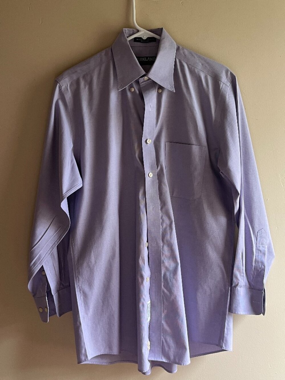 Kirkland lavender purple cotton dress shirt spring office preppy pastels easter